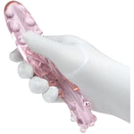 Glass Dildo Anal Butt Plug, Pink Hippocampus-Shaped Crystal Glass Dildo Pink Anal Plugs With Pellets Prostate Massager Anal Beads Crystal Dildo Anal Sex Toys For Women Masturbation
