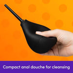 Bumper Booty Anal Toys Kit - 2 Butt Plugs, Anal Beads, Prostate Massager & Douche - Removable Bullet Vibrator Included - Silicone 6 Piece Adult Sex Toy Kit For Couples - Black