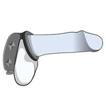 Performance Vs7 Silicone C Ring & Ball Strap - Puria Platinum Cured Silicone - Stainless Steel 3 Position Nickel Free Snaps - Harder Erections. Last Longer - Penis Enhancing Sex Toy