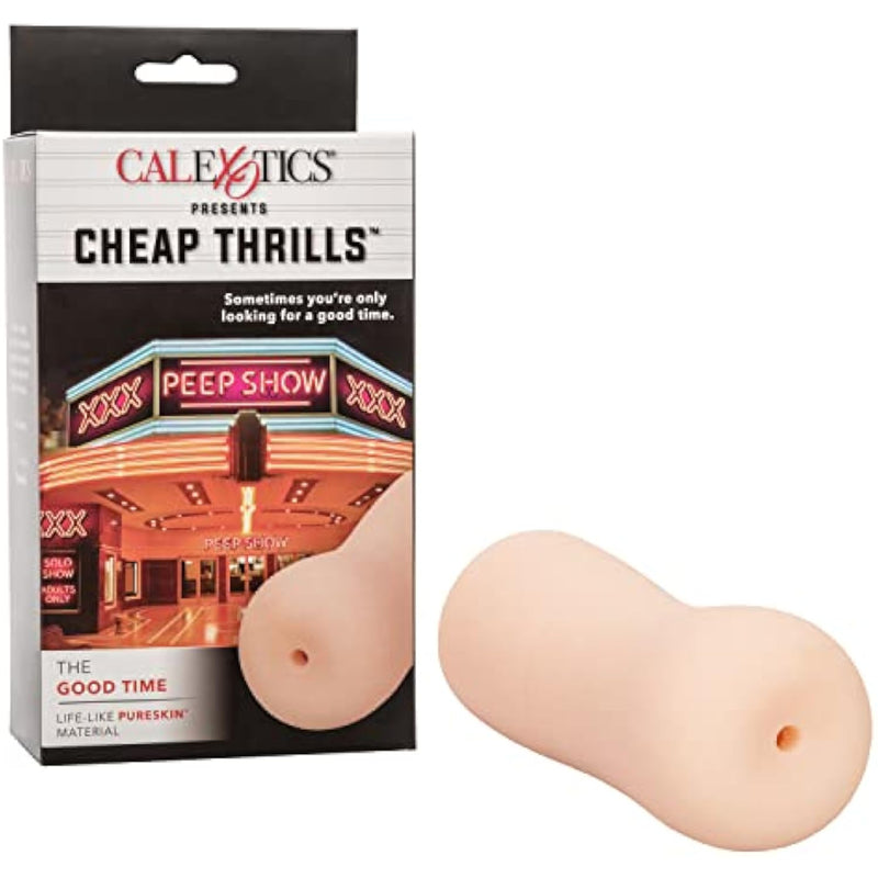 Cheap Thrills The Good Time - Travel Sized Male Masturbator - Silicone Masturbation Sleeve - 4.75-Inch Adult Male Sex Toy - Ivory