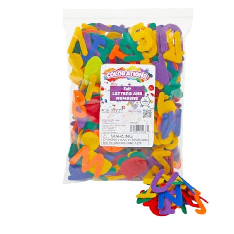 Felt Alphabet and Number Set - 525 Pieces for Arts and Crafts