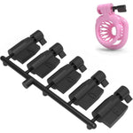 Chastity Device Accessories, 5 Disposable Plastic Locks, Chastity Cage Male Key Black Portable Penis Cage Invisible Lock Cylinder Disposable Lock Key Kit Male Sex Toy Accessories