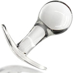 Glass Anal Plug Butt Plug With Curved Based For Comfortable Long Term Wear Prostate Massager Transparent Sex Toy With Long Stem For Women Men Masturbation