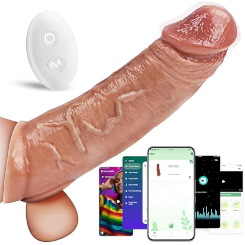 Penis Extender Cock Sleeve Vibrator,App And Remote Control Penis Sleeve Men-Sex-Toys,For Male Penis Enlargement,Thickening And Lasting,9 Vibration Modes And 4 Ways To Play