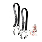 Bdsm Bondage Non Piercing Nipple Clamps Labia Clitoris Vagina Clamps With Adjustable Leather Straps Rubber Heads Sm Pussy Orgasms Fetish Bondage Vaginal Stimulators Role Play Adult Kinky Sex Toys