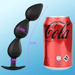 Anal Beads Silicone Butt Plug With Roller Beads Anal Trainer G-Spot Prostate Massage Masturbation Beginner Sex Toys For Women Men And Couples (M)