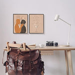 Stupell Industries Kiss French Party Caribbean Phrase Male Couple Embrace, Designed by Birch&Ink Black Framed Wall Art, 2pc, Each 11 x 14, Brown