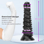 11.2 Inch Huge Anal Butt Plug, Thick Huge Anal Plug with Stimulating Texture Nubs, Anal Dilator Anal Trainer Prostate Massage Sex Toy with Strong Suction Cup for Men Women