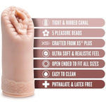 Enlust Alyssa - Ai Male Masturbator | Tight Orbed Canal Stroker With 5 Pleasure Beads - X5 Plus For Ultra Soft Realistic Feel - Open Ended To Fit Most Sizes - Sex Toy For Men