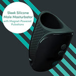 Blowmotion Warming Male Masturbator - 3.5 Inch Squeezable Canal With 6 Pulsation & Vibration Modes - Automatic Warming Male Sex Toy - Rechargeable Sex Toys For Men