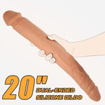 20" Double Ended Silicone Dildo – Realistic Xxl Dual Headed Dildo With 2 Size Heads For Lesbian Couples, Men, Women Or Partners, Beginner-Friendly Long Anal Toy For G Spot, Strap-On & Deep Play