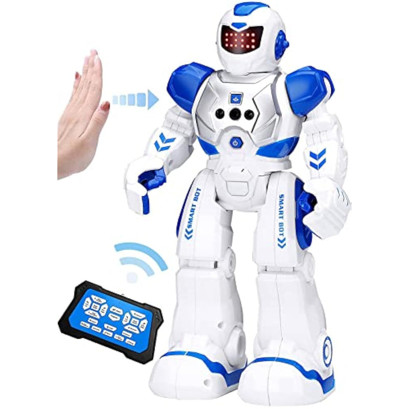 Robots Toy For Kids, Rc Gesture Sensing Toy, Interactive Walking Singing Dancing Robot Birthday Presents For Boys Girls Age 6 7 8 9 Years Old