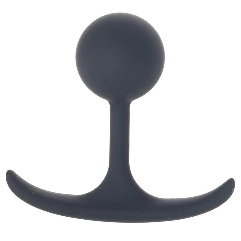 Premium Silicone 3.3" Weighted Round Plug With Lube 1Oz - Butt Plugs - Anal Sex Toys | Weighted Anal Plug