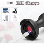 Sex Toys Vibrating Anal Plug - Anal Sex Toys Prostate Massager, Remote Control Anal Butt With 10 Modes & Rose Base, Waterproof Silicone Rose Adult Sex Toys & Games(Black)
