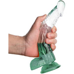 2 Pcs G-Spot Dildo, Realistic Transparent Dildo With Powerful Suction Cup, Strap On Dildo With Testicles For Anal Prostate Massage Vaginal G-Spot Stimulation, Adult Sex Toys For Women Men Couples