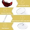 Long Stem Wine Glasses Set of 8, 12oz Clear Red/White for Party, Wedding and Home
