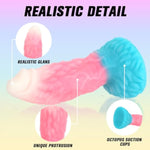 7.87" Unique Shaped Realistic Dildo,6.1" Insertion Length And 2.36" Diameter Dildo With Strong Suction Cup For Hands-Free Play, Body-Safe Liquid Silicone Anal Dildos For Vaginal G Spot