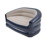 Folding Portable Inflatable Double Sofa, Lazy Flocking Two-Seater Lounge Chair With Electric Air Pump - Great For Pop Up Indoor Living Room And Outdoor