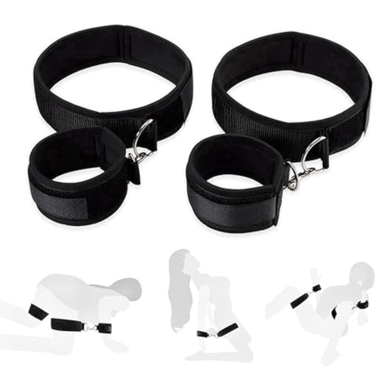 Sex Cuff Bracelets For Women Restraint Ropes & Lanyards King Size Sexy Bed Frame Hand Leg Cuffs Ankle Wrist Bed Restraints Sex Resistance Bands Bed Queen Straps For Adult Play King Mattress Sweater