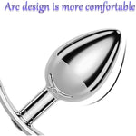 Anal Plug With Fox Tail For Cosplay Jewelry Anal Trainer Kit For Adult 3Pcs Replaceable Stainless Steel Anal Plugs For Beginners Couple Women Men (Black)