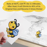 161 Pcs Shrink Paper Keychain Kit,30 Shrink Plastic Sheets for Kids