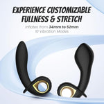 Inflatable Dildo Vibrator – G-Spot And Anal Prostate Massager For Men And Women Rechargeable Silicone Sex Toy With 10 Vibration Modes And Automatic Inflation