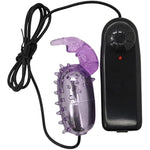 Powerful Vibrating Bullet With Flexible Rabbit Tickler - Clit & Nipple Stimulator - Adjustable Speed - Battery Powered - Discreet & Portable