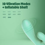 Inflatable Dildo Rabbit Vibrator – Dual Motor G-Spot And Clitoral Stimulator For Women Rechargeable Air-Pump Sex Toy For Solo Use & Female Pleasure