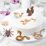 7Pcs Mini Cobra Animals Figures Tarantula Squirrel Snake Animal Toys Cobra Life Cycle Plastic Reptile And Amphibian Figurines Diorama Supplies Birthday Party Favors Cake Topper For Boys Girls Kid