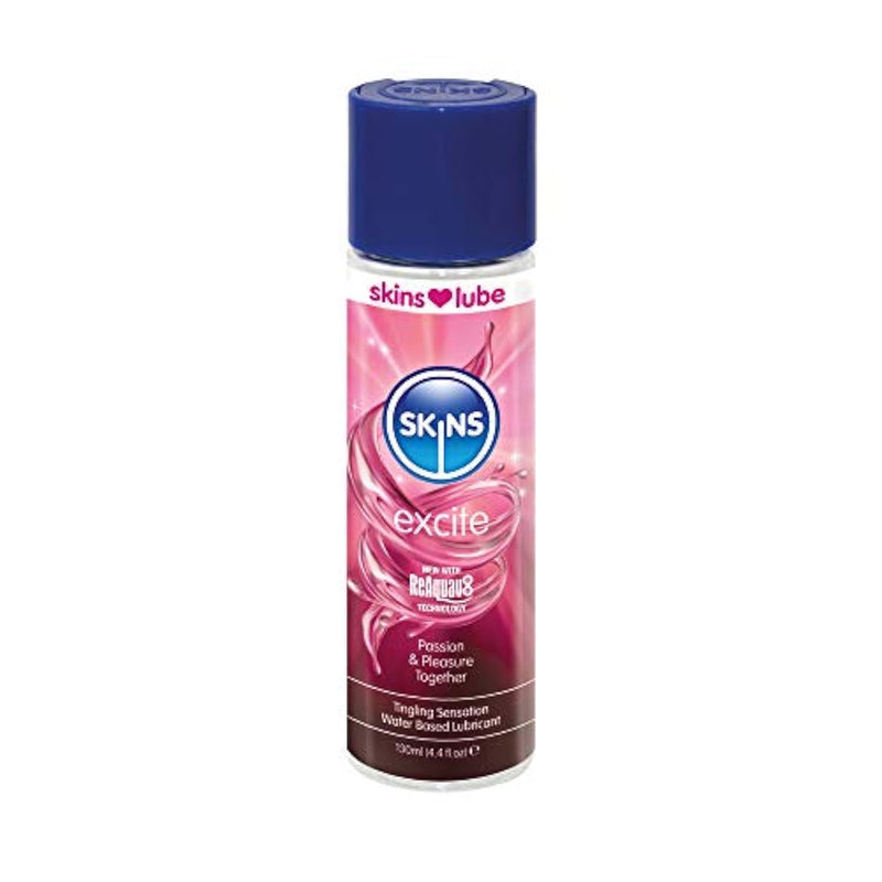 Excite Tingling Water Based Condom Compatible Lubricant With Reaquav8 Technology 4.4 Fl Oz (130Ml)