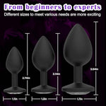 Anal Plug Vibrator Butt Plug, 4Pcs Silicone Anal Toys Butt Plug Training Kit With Remote Control 10 Frequency Vibrating, Anal Toys Adult Sex Toy & Games Prostate Massager