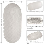 Boundless Reversible Nubby Stroker – Textured Male Pleasure Sleeve With Case– Sex Toys For Men – Clear