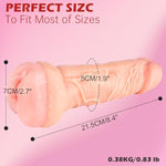 Realistic Dildo To Enlarge Prolong,Monster Dildo Adult Male Sex Toys Enlarger For Men Couple,3D Realistic Pocket,Strap-On System With Adjustable Belt,Reusable Pump Sleeve Cock Extender(8.4Inch)