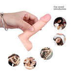 4.3 Inches Realistic Dildo For Beginners, Anal Dildos Lifelike Fake Penis For Women/Men/Gay, Adult Sex Toys For G Spot Stimulator Anal Plug Training Sets (4.3" Flesh)