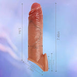 Reusable Penis Sleeve With Cock Ring Sex Toy,Male Sex Toy Penis Extender Penis Enlarger Penis Pump Enlargement Adult Toys Realistic Dildo Penis Ring To Enlarge Prolong, Adult Sex Toys For Men Couples