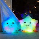 13'' Creative Twinkle Star Glowing Led Night Light Plush Pillows Stuffed Animals Toys Birthday Christmas Holiday Valentines Gifts For Toddlers Girls(Blue)