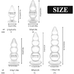 Clear Anal Beads Butt Plug Sex Toys For Anal, Vagina, G-Spot Stimulation+Anal Dildo Sex Toy For Women