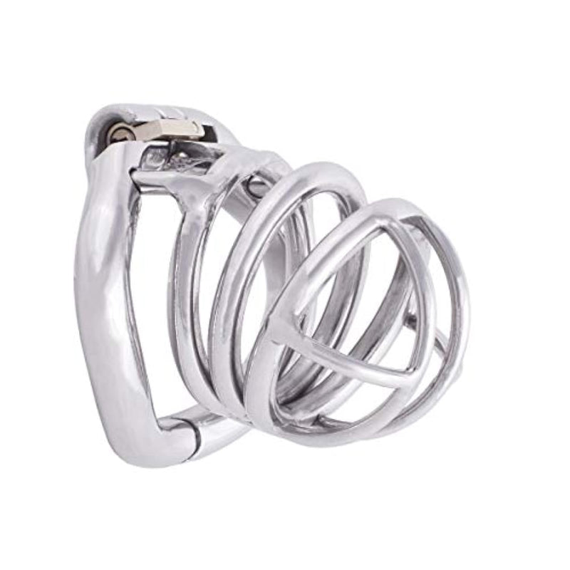 Stainless Steel Male Chastity Device Ergonomic Design Male Adult Game Sex Toy K145 (45Mm/ M Size)