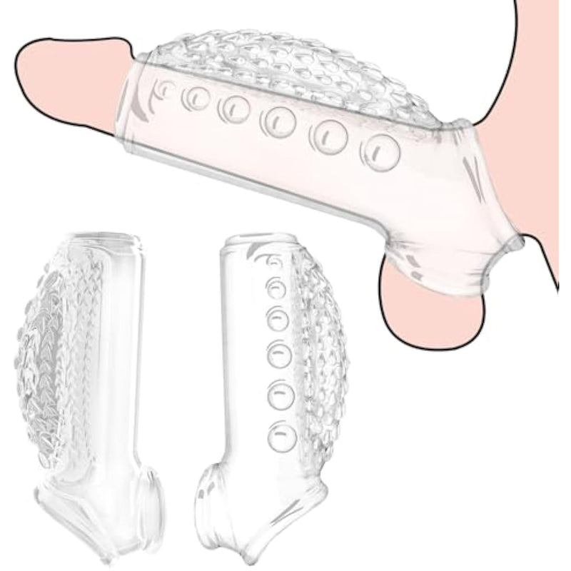 New Cock Delay Loop Sleeve For Men, Reusable Ultra-Soft Penis Enlarger Cock Extender Sheath Men Cock Condom Male Sex Toys Toys For Men Couple