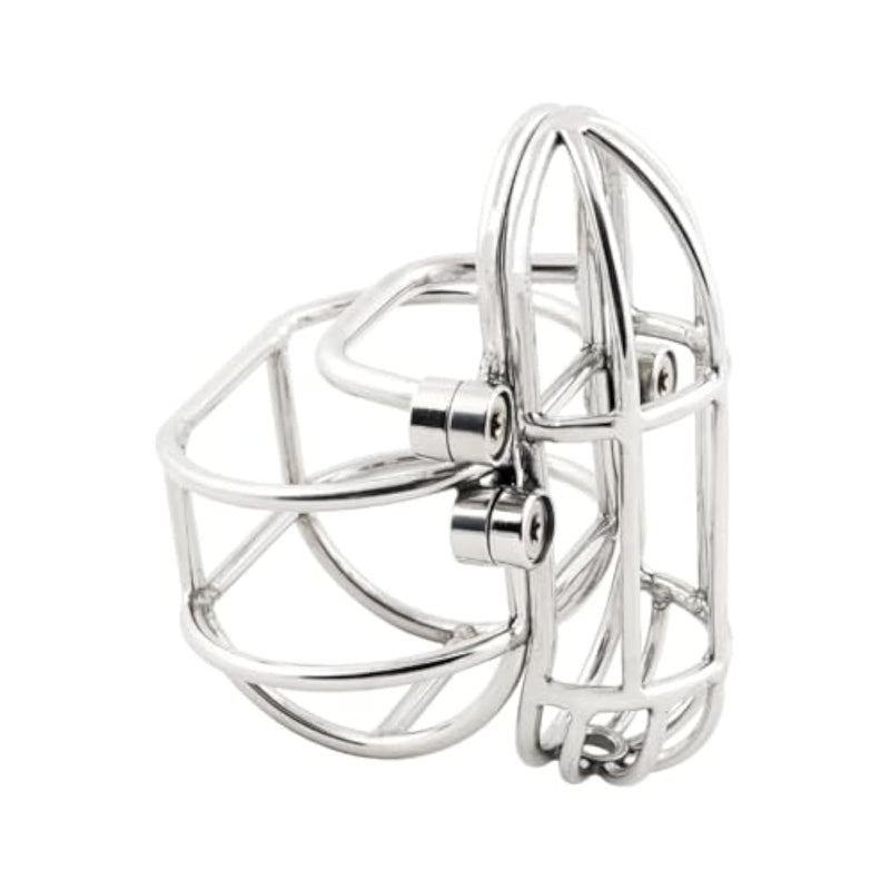 Large Detachable Male Chastity Device Steel Stainless Cock Cage Penis Ring Lock Adult Game Sex Toy M0140