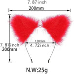 Fox Costume Set Animal Furry Ears Headband Plush Anal Plug Bunny Fox Tail Plug Furry Anal Plugs Choker Necklace Nipple Clip
