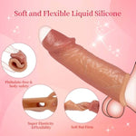 Realistic Penis Sleeve Cock Sleeve Penis Extension Sleeve Penis Sleeve Enlarger Girth Enhancer Sleeve Cock Sheath Penis Pump Adult Toys Penis Ring Male Sex Toys For Men Couples Enlarge Prolong