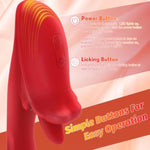 Vibrator Rotating Tongue Toy For Women Adult Sex Toy, Flexible G Spot Vibrator With 10 Licking And 10 Vibrating Modes And Heating,Tongue Licking Womens Sex Toys,Nipple Toy Clitoral Stimulator