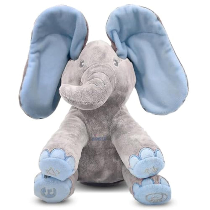 Kyle Peek A Boo Elephant Toy, Interactive Singing Stuffed Elephant Plush With Moving Ears, Musical Stuffed Animal For Babies And Toddlers, Adorable Baby Toy