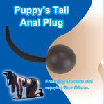 Inflatable Silicone Anal Plug Built In Metal Ball Dog Puppy Tail Butt Expand Trainer Waterproof Sm Anus Sex Toy Detachable Backdoor Stimulator Perineum Massager For Women, Men And Couples
