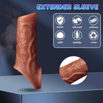 Realistic Penis Sleeve Enlarger, Cock Ring With Ultra-Soft Silicone Girth Enhancer Sleeve, Adult Sex Toys For Enlarge Prolong Pleasure, Delay Ejaculation Stronger Erection For Men Couples