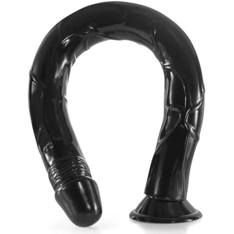 19.09 Inch Extra Super Long Dildo Anal Plug Sex Toys For Deepest Sex, Black Realistic No-Balls Huge Big Giant Dildos With Strong Suction Cup Hands-Free Play Flexible Penis Butt Plugs For Women Men Gay