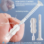 Sex Toy Cleaner Care Kits For Sex Doll Cleaning Male Masturbators, 7 Pcs Pocket Pussy Cleaner Adult Male Toy Reusable Drying Rod,Lube Lubricant Applicator, , Cleaning Brush ,10.8 Oz Cleaning Flush