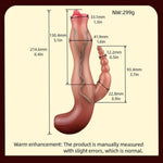 Realistic Fantasy Dildos Heated Vibrator,Clitoral Stimulator 10 Vibration Modes For Hands-Free Play Massage Clitoral Nipple Plugs, Liquid Silicone G Spot Realistic Dildo Adult Toys For Women Men