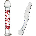 Crystal Glass Anal Plug Masturbator Adult Sex Toy, Pleasure Wand Dildo Penis Beads Double Head Design Butt Plug Prostate Massage G-Spot Sex Toy For Men And Women